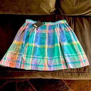 Colorful mini skirt (vintage plaid print)